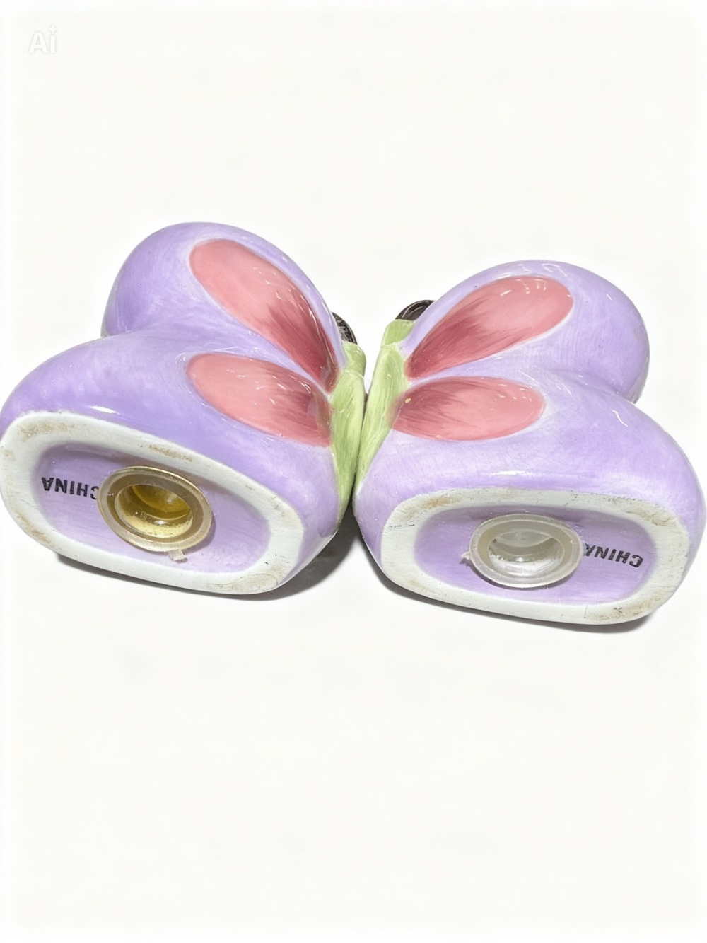 Ina Lavender Butterfly Ceramic Salt & Pepper Shakers